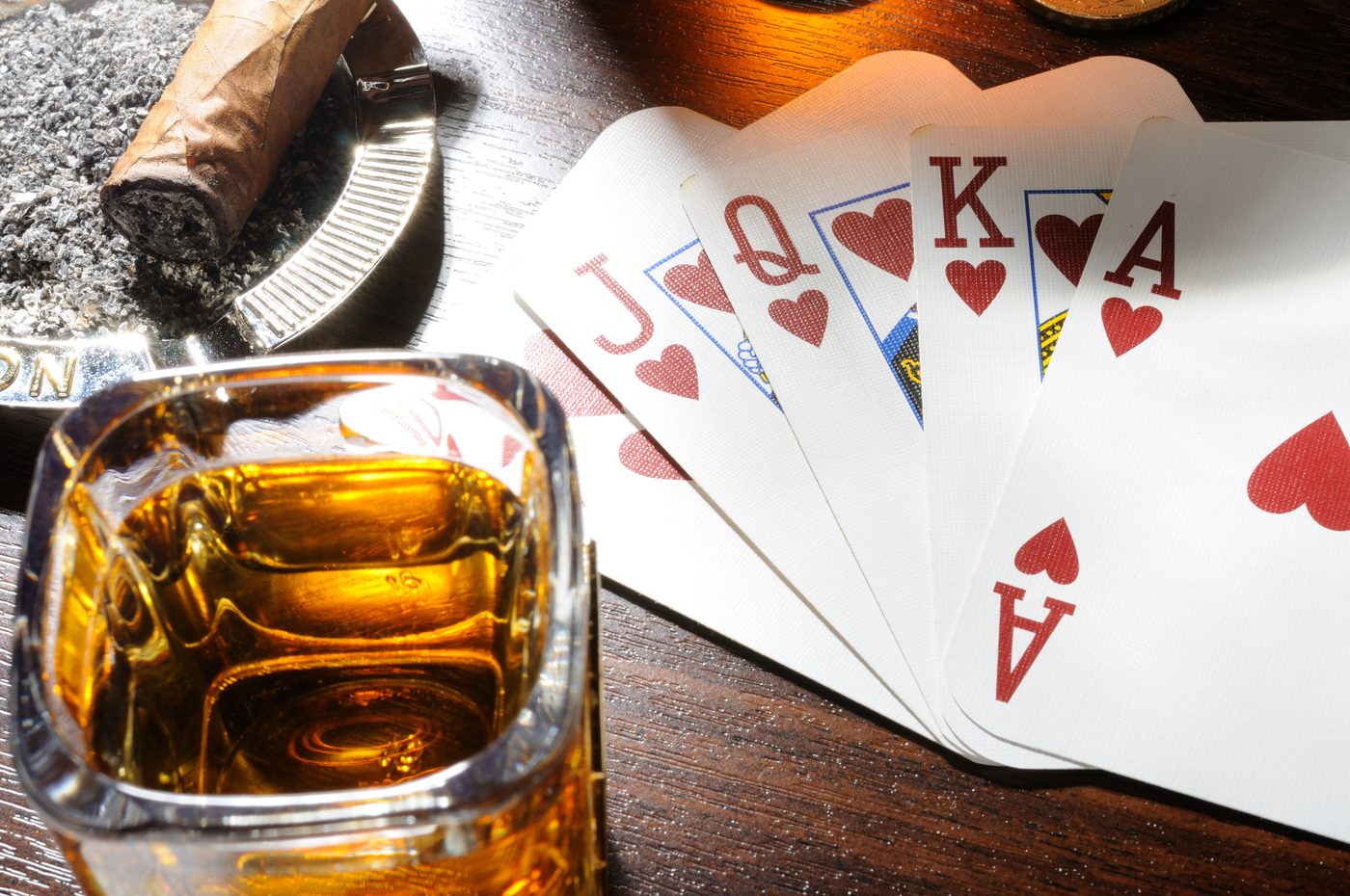 Cards and a drink on the table — the social side of a WASM meeting night.