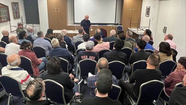 A packed audience at the Michael Ammar lecture, Freemasons WA, Subiaco